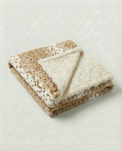 Snow Leopard Ivory Rosebud Baby Blanket, view 2