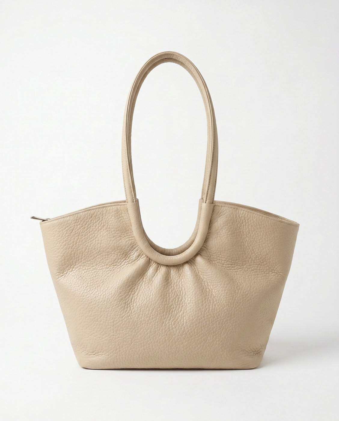 Valdora shoulder tote in Latte full-grain Italian leather by Tourance