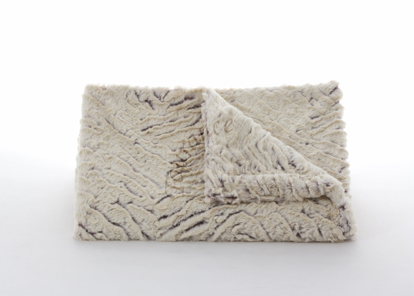 Zebra Duotone Baby Blanket in Cream & Chocolate with Tourance watermark