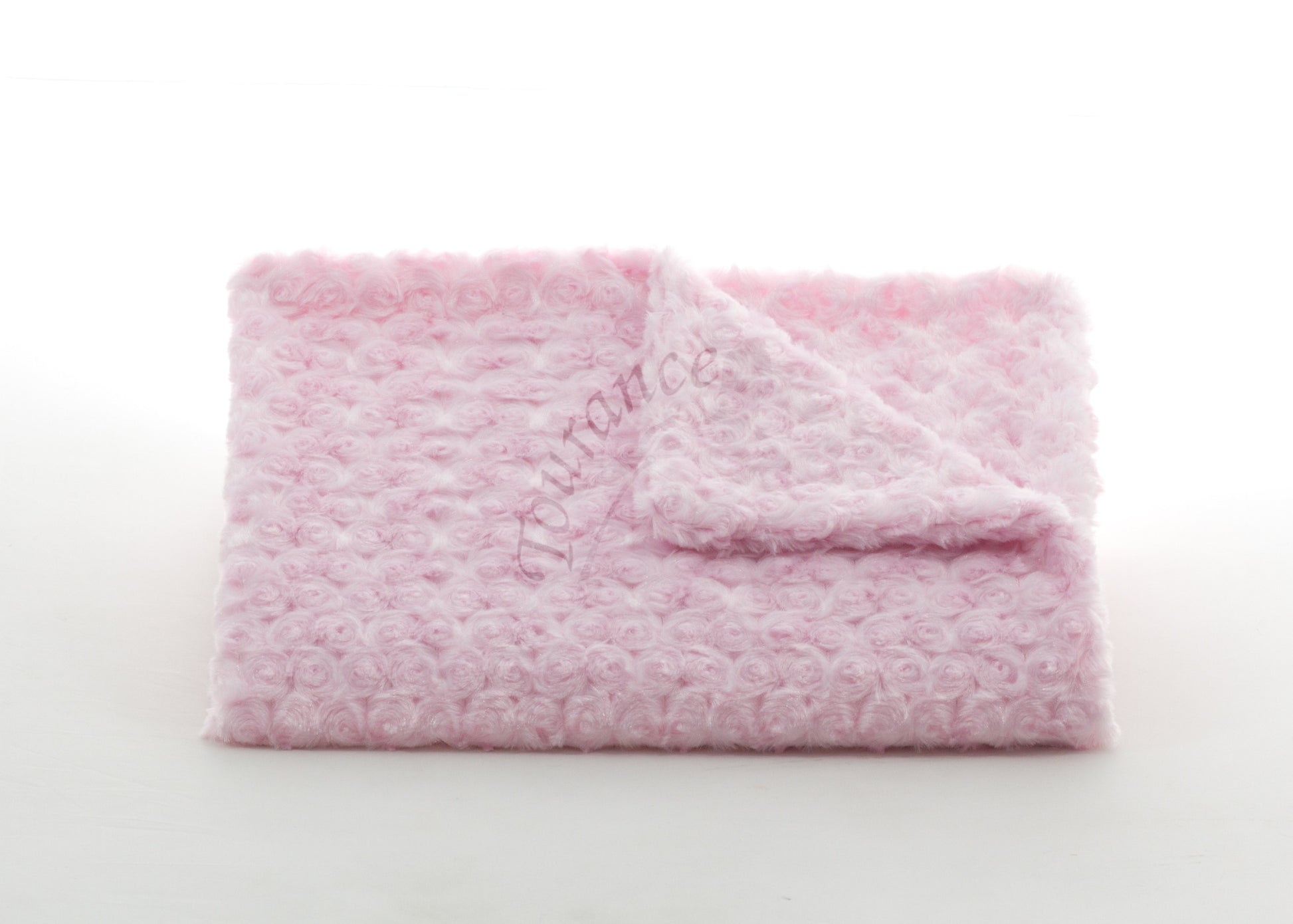 Rosebud Classic Baby Blanket in Pink with Tourance Watermark