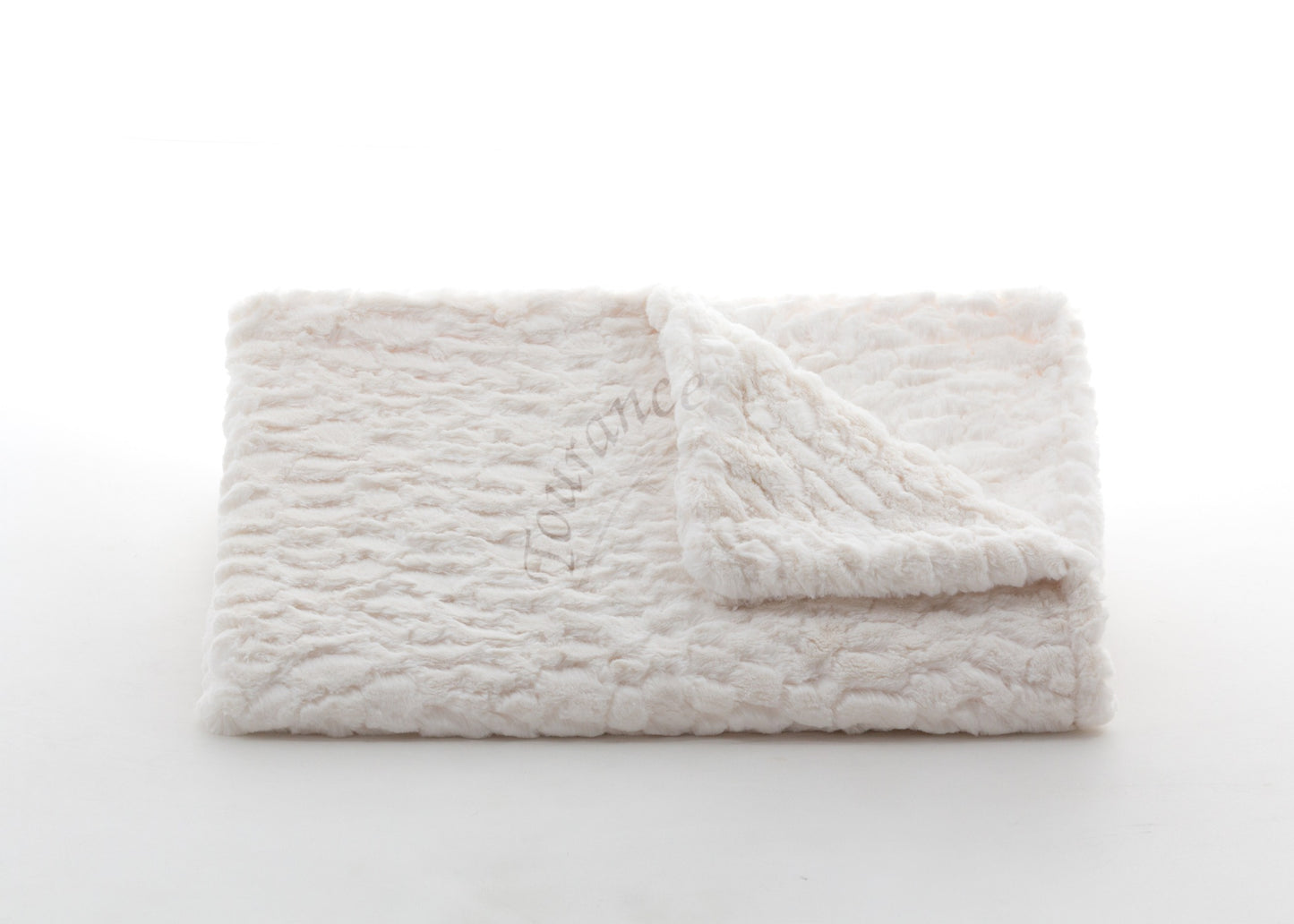 RosebudDuotone Baby Blanket in Cream & Sahara with watermark