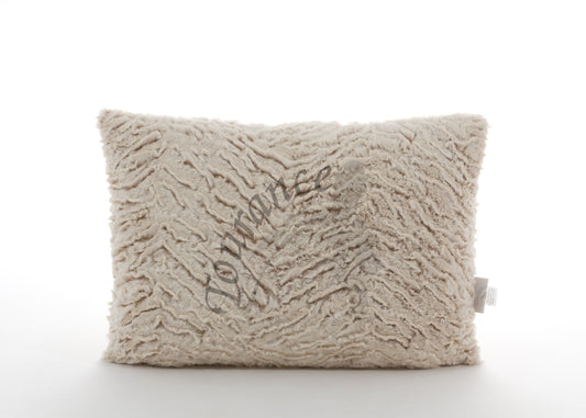 Zebra Duotone Boudoir Pillow in Cream & Sahara