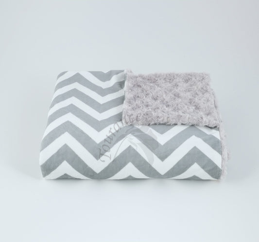 Chevron Baby Blanket In Grey