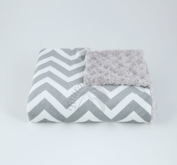 Chevron Baby Blanket In Grey