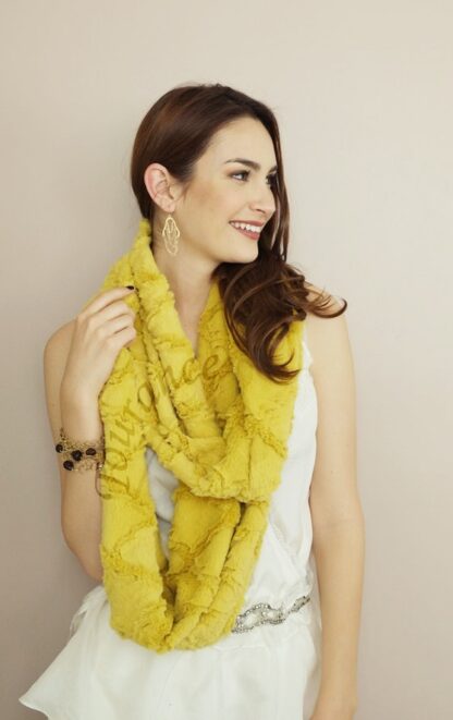 Tourance watermark Moroccan Long Scarf in Antique Mustard