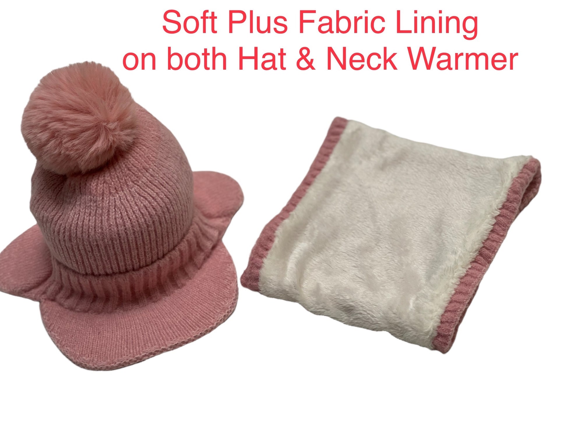 Soft Plus Fabric Lining on both hat and neck warmer