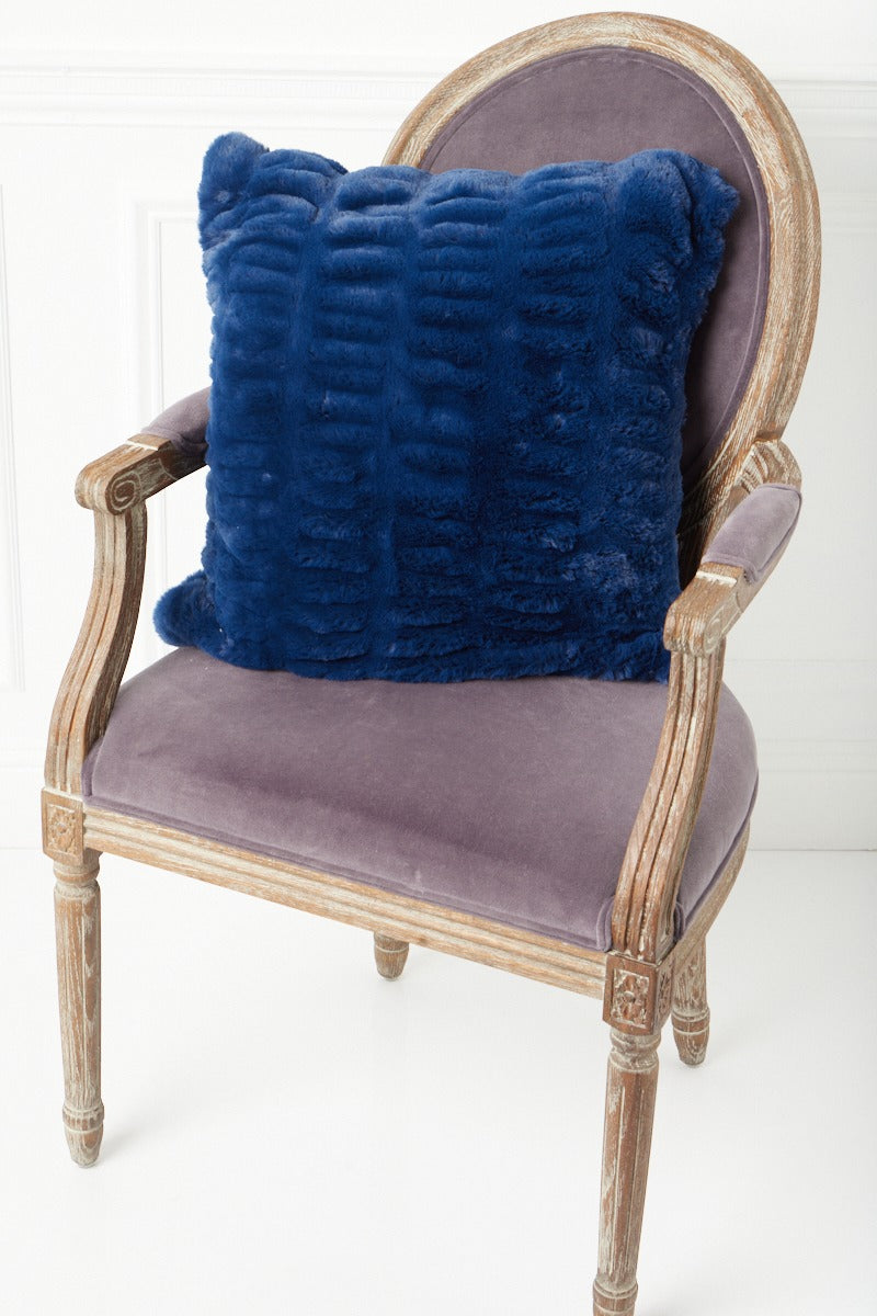 Florence Navy Pillow on chair