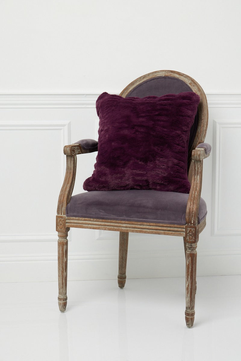 Far shot of Plum Florence Pillow