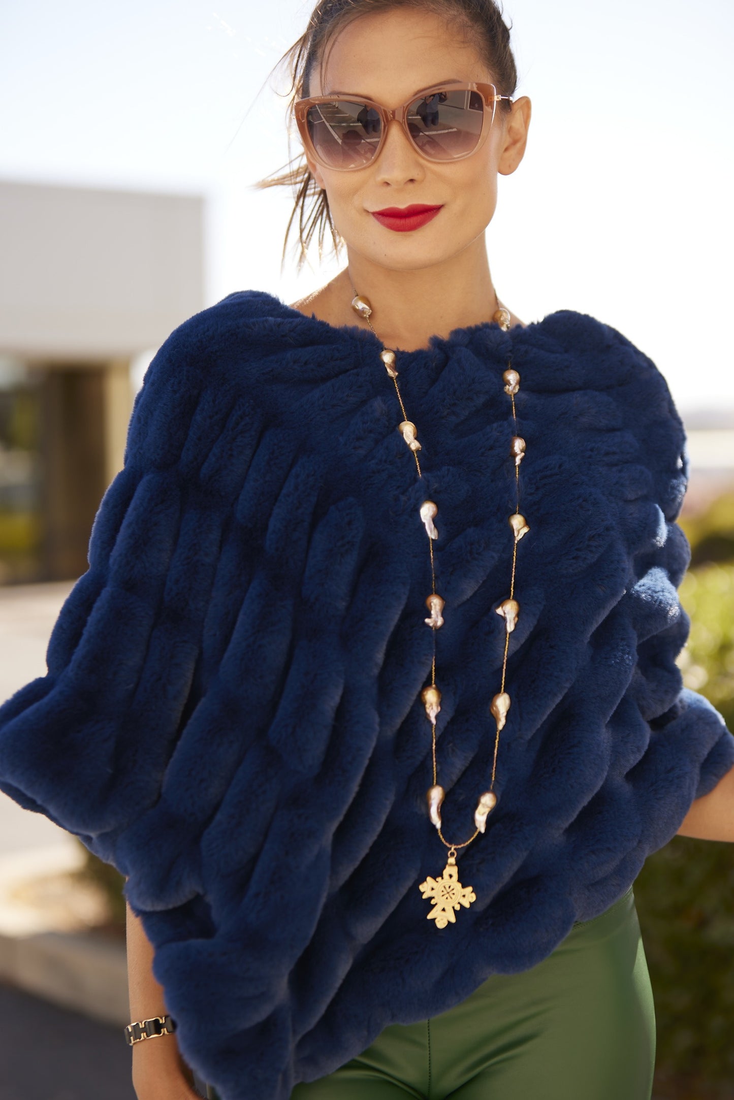 Outdoor view of Poncho – Florence Navy