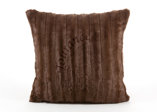 Channel Square Pillow in Chocolate