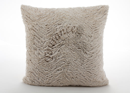 Zebra Duotone Square Pillow in Cream & Sahara