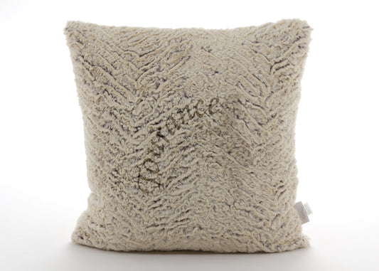 Zebra Duotone Square Pillow in Cream & Chocolate