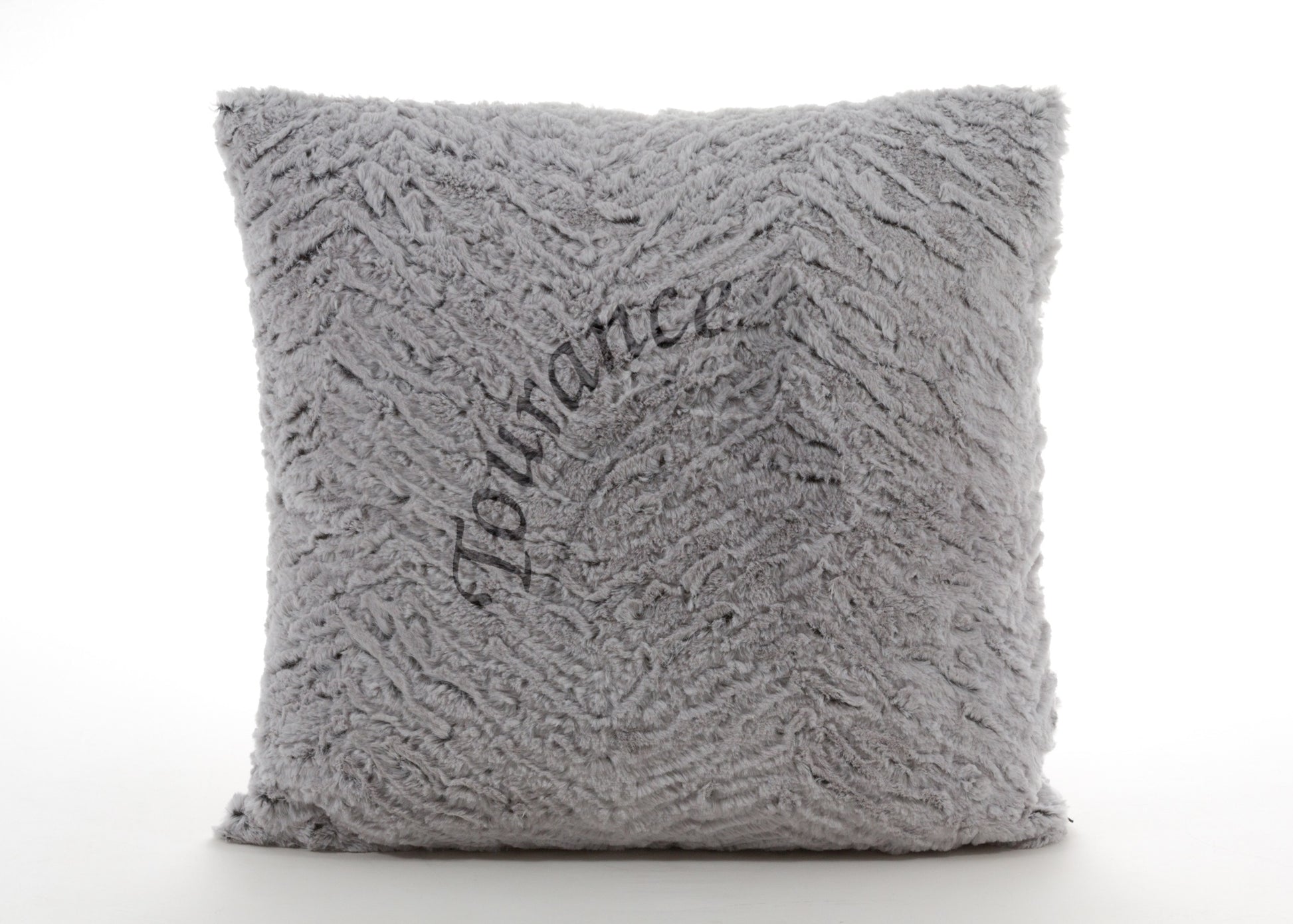 Zebra Duotone Square Pillow in Silver & Charcoal