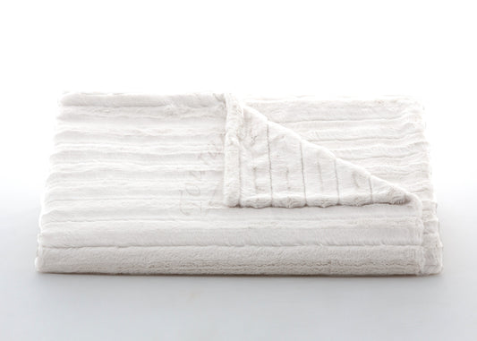 Channels Throw in Ivory