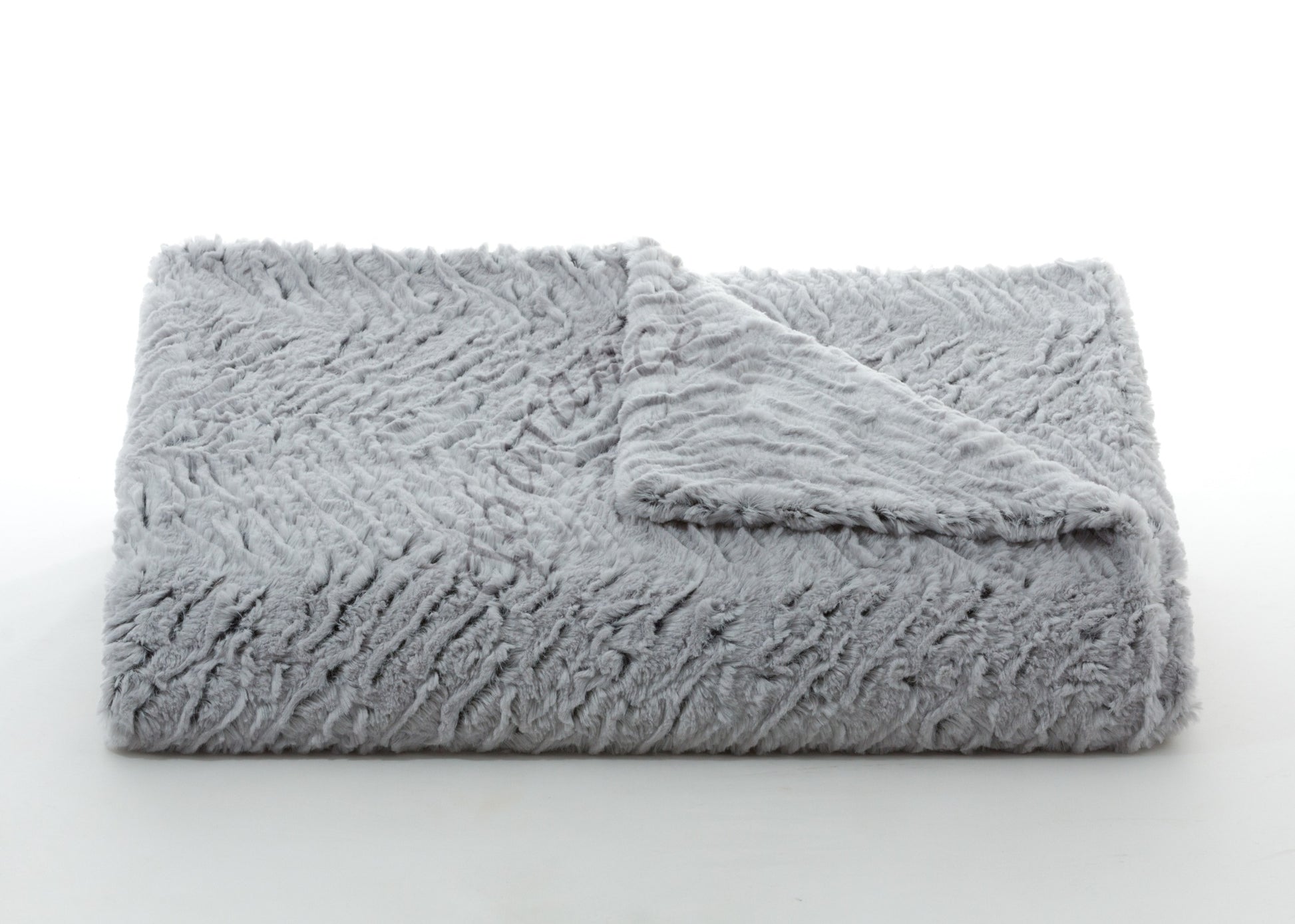Zebra Duotone Throw in Silver & Charcoal