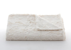Lux Rabbit Throw in Ivory with watermark, view 2