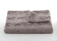 Throw Lux Rabbit Taupe with watermark, view 2