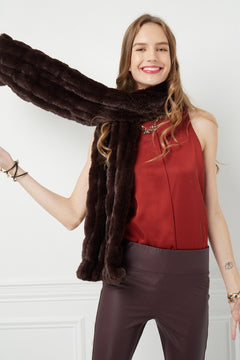 Long Scarf – Florence Chocolate, view 2