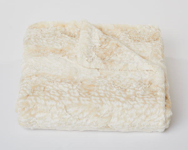 Siberian Leopard Throw – Cream and Beige