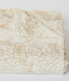 Siberian Leopard Throw – Cream and Beige Zoomed image, view 3